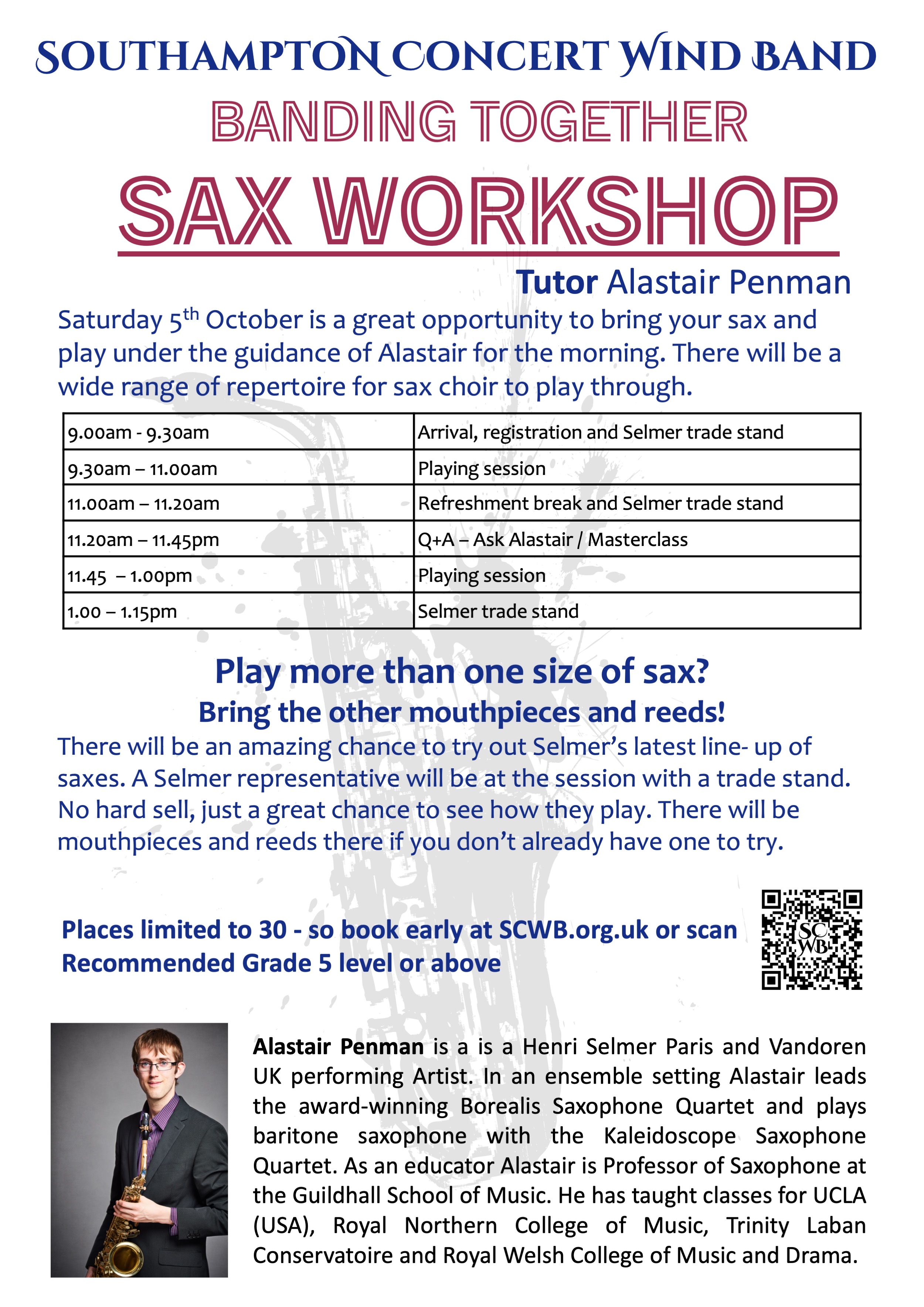 Sax Workshop poster (back)
