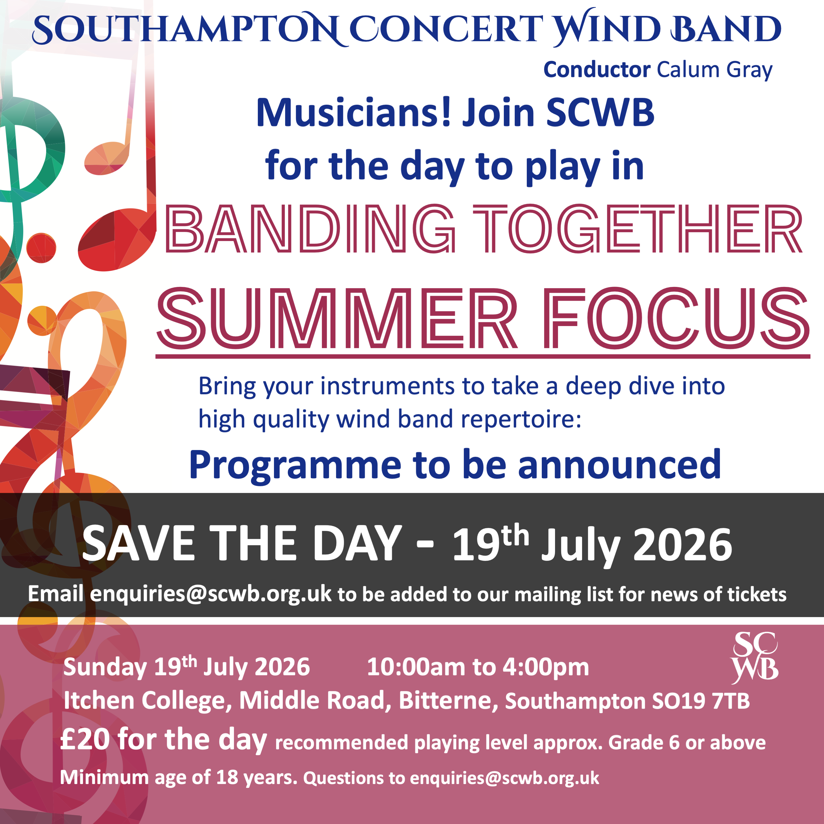 Summer Focus 2026 Save The Day Poster